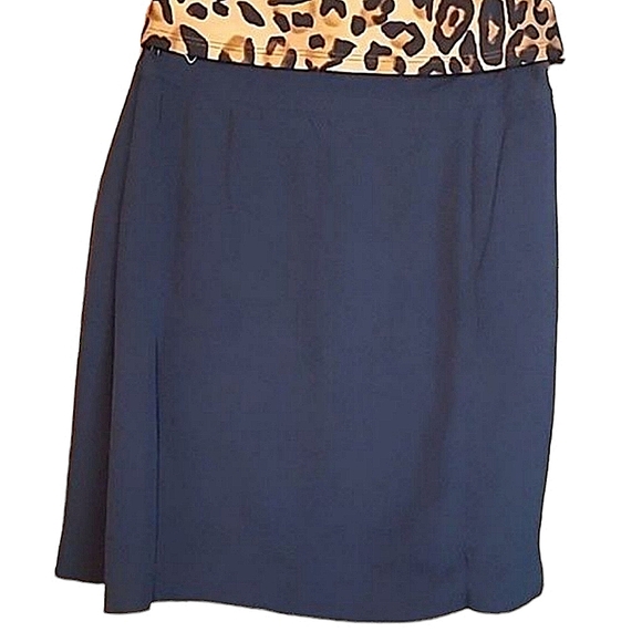 Ann Taylor LOFT Silk Wrap Skirt Straight Above Knee Side Zipper Pockets Pleated - Picture 7 of 16